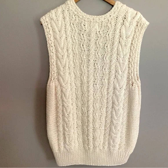 Sold Jantzen Silk Blend Knit Cardigan Vest Size Large - Picture 3 of 10